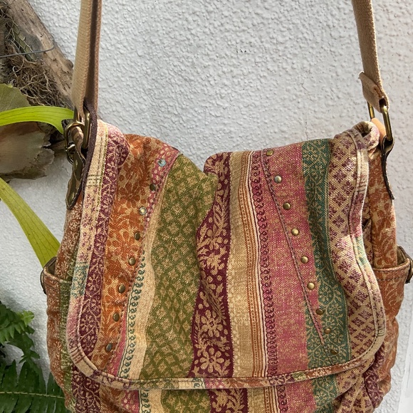 VTG Canvas Fossil Hobo Messenger Bag - Picture 1 of 7